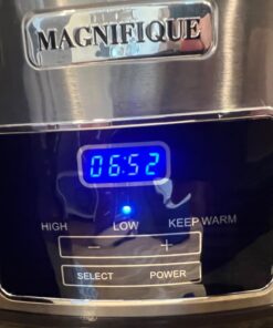 MAGNIFIQUE 8-Quart Casserole Slow Cooker with Timer and Digital Programmable - Small Kitchen Appliance for Family Dinners - Serves 6+ People - Heat Settings: Keep Warm, Low and High 8 Qt Stainless Steel Digital 38 61GMvkT05PL