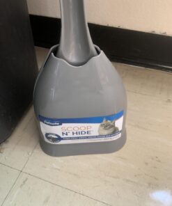 Petmate Scoop N' Hide Cat Litter Scoop with Discreet Litter Scoop Holder, Brushed Nickel 55 61GNOE3KwgL