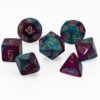 Chessex Manufacturing Cube Gemini Set Of 7 Dice - Purple & Teal With Gold Numbering CHX-26449 3 61GNkZrBoTL