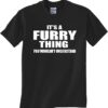 STUFF WITH ATTITUDE Furry Thing Black TEE Shirt Large