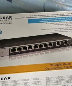 NETGEAR 10-Port Gigabit/10G Ethernet Unmanaged Switch (GS110MX) - with 8 x 1G, 2 x 10G/Multi-gig, Desktop, Wall or Rackmount, and Limited Lifetime Protection 10 port | Multi-Gig | 2xUplinks 34 61GQZifYUYL