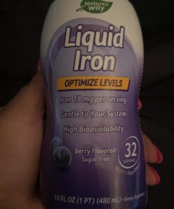 Nature's Way Liquid Iron, Provides Daily Value of Iron, Sugar Free, Berry Flavored, 16 Fl. Oz. 26 61GQsnZ8mL