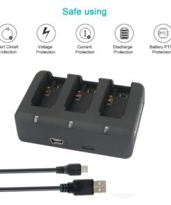 Newmowa AHDBT-302 1300mAh Replacement Battery (2-Pack) and Rapid 3-Channel Charger for GoPro Hero 3, GoPro Hero 3+, AHDBT-301, AHDBT-302 22 61GSjLKYWoL