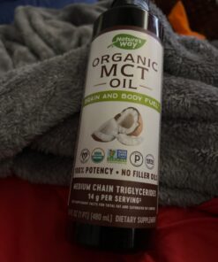 Nature's Way MCT Oil, Brain and Body Fuel from Coconuts*; Keto and Paleo Certified, Organic, Gluten Free, Non-GMO Project Verified, 16 Fl. Oz. Coconut 16 Fl Oz (Pack of 1) 28 61GU65Tvb6L