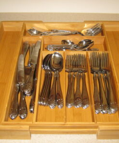 Totally Bamboo Kitchen Drawer Organizer, Expandable Silverware Organizer and Utensil Holder, 8 Compartments with Dividers 34 61GUj 8vzPL
