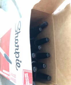 SHARPIE Retractable Permanent Markers, Fine Point, Black, 12 Count 12 Count Black 12 61GVewqVQBL