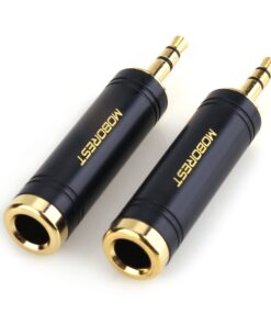 MOBOREST 3.5mm M to 6.35mm F Stereo Pure Copper Adapter, 1/8 Inch Plug Male to 1/4 Inch Jack Female Stereo Adapter, Can be Used for Conversion Headphone adapte, amp adapte, Black Fashion 2-Pack BLACK-2PCS 17 61GVvqP8YTL