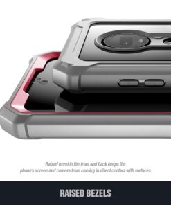 Poetic Moto G7 Rugged Clear Case, Full-Body Hybrid Shockproof Bumper Cover, Built-in-Screen Protector, Guardian Series, DO NOT FIT Moto G7 Power Or Moto G7 Play, Pink/Clear 20 61GXRSX127L