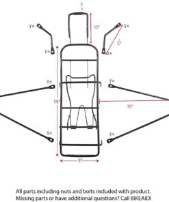 Ventura Economical Bolt-On Bicycle Carrier Rack, Adjustable Fit for 26"/28"/700c, Steel , Black 34 61GZe yPP9L