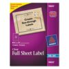 Avery Full Sheet Printable Shipping Labels, 8.5" x 11", Matte Clear, 10 Blank Mailing Labels (18665) 10 labels