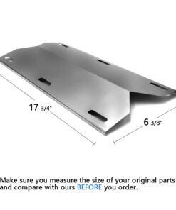 Hongso SPA231 (4-Pack) Stainless Steel BBQ Gas Grill Heat Plate, Heat Shield, Heat Tent, Burner Cover, Vaporizor Bar, and Flavorizer Bar for Costco Kirland, Jenn-air, Nexgrill, Lowes (17 3/4 4-Pack 8 61GaaQXo 8L