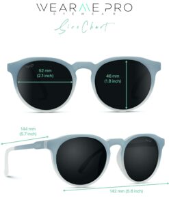 WearMe Pro - Retro Round Flat Top Frame Mirrored Fashion Sunglasses Black Frame / Pink Mirror Lens 52 Millimeters 15 61GbGY5qkWL