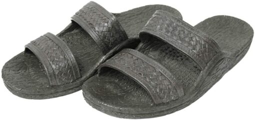 Pali Hawaii Unisex Adult Classic Jandals Sandals 6 Women/6 Men Black