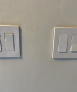 Amazon Basics Single Pole Smart Switch, Neutral Wire Required, 2.4 Ghz WiFi, Works with Alexa, White, 4.65 x 2.91 x 1.74 in Single Pole Switch 24 61GdnkxCxL