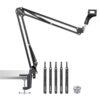 Neewer Microphone Arm Stand, Suspension Boom Scissor Mic Arm Stand with 3/8” to 5/8” Screw and Cable Ties Compatible with Blue Yeti, Snowball, Yeti X, Quadcast and Other Mics, Max Load 1.5kg 9 61GfNEJ9NfL