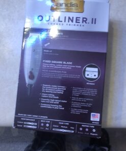 Andis 04603 Professional Outliner ll Square Blade Beard Trimmer - Blade Zero Gapper, Carbon Steel Blade - Grey, Pack of 1 Outliner II 19 61GfsSbIMlL