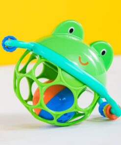 Bright Starts Oball Easy Grasp Jingle & Shake Pal Infant Toy, BPA-Free Green Frog Rattle, Age Newborn and up 14 61Gh3ywzmL
