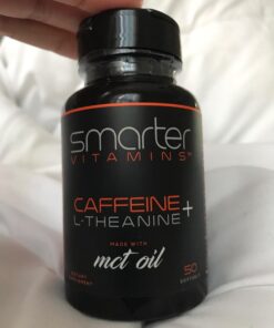 SmarterVitamins (3-Pack) 200mg Caffeine Pills with 100mg L-Theanine for Energy, Focus and Clarity + Coconut MCT Oil, Pre Workout, Nootropic Brain Booster, Extended Release Capsule 36 61GhNKcyLWL