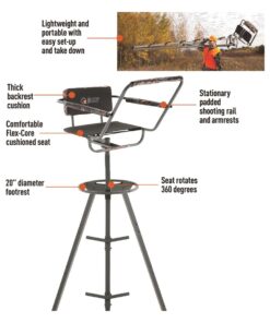 Alternative view of Guide Gear 12' Tripod Deer Stand Tower for Hunting Climbing Hunt Seat, Hunting Gear Equipment Accessories