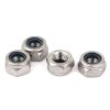 uxcell Hex Lock Nuts - M10 x 1.25mm Stainless Steel Nylon Insert Self-Locking Nuts for Fasteners, 4Pcs Silver Tone 7 61Gig7EKk0L