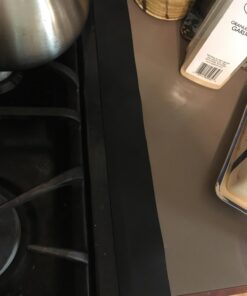DSYJ Silicone Stove Gap Covers 2 Pack, Heat Resistant Oven Gap Filler Seals Gaps Between Stovetop and Counter, Easy to Clean (25 Inches, Black) 37 61GjkZq54L