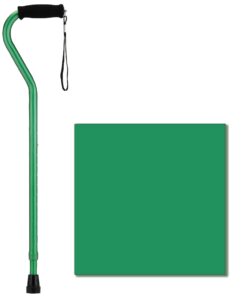 NOVA Designer Walking Cane with Offset Handle, Lightweight Adjustable Walking Stick with Carrying Strap, Green 7 61GjmTmq2L