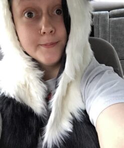 Panda Animal Hood Faux Fur Hat with Warm Scarf Mittens Ears and Paws by HatButik. 29 61Gkgu8h4L