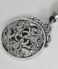 Pewter Celtic Knot Horse Triskele Pendant 5 61GlSsBscmL