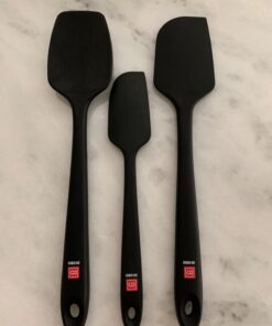 DI ORO Silicone Spatula Set - Rubber Kitchen Spatulas for Baking, Cooking, & Mixing - 600°F Heat-Resistant & BPA Free Silicone Scraper Spatulas for Nonstick Cookware - Dishwasher Safe (3pc, Black) 54 61Gm84KJBL 2