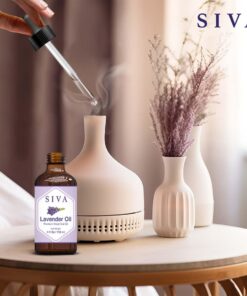 Siva Lavender Essential Oil 4oz (118ml) Premium Essential Oil with Dropper for Diffuser, Aromatherapy, Hair Care, Scalp Massage & Skin Care 4 Fl Oz (Pack of 1) 27 61GmNh6dt9L