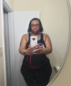 Perfotek Waist Trainer for Women Lower Belly - Waist Trimmer Belt Sauna Tummy Toner Low Back and Lumbar Support with Sauna Suit Effect (Large Pink) Large 22 61GmUGwldOL