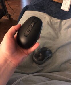 Rii Wireless Mouse RM700 2.4G Silent Mouse with USB Receiver for Laptop,PC,Mac,Chromebook,Windows (Black) black 14 61GmV1bginL