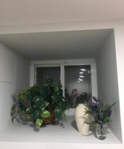 Nearly Natural 6704 Pothos with Coiled Rope Decorative Silk Plant, Green 17 14 61Gn3NNG9YL