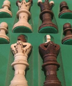 Wegiel Handmade European Ambassador Chess Set - Wooden 21 Inch Beech & Birch Board with Felt Base - Carved Hornbeam & Sycamore Wood Chess Pieces Ambassador - Brown 83 61Gn90WrCcL