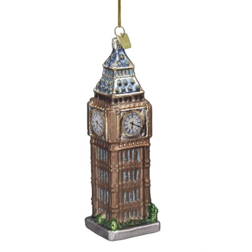 Kurt Adler 5-1/2-Inch Noble Gems Glass Big Ben Ornament for Christmas