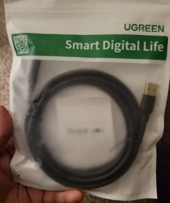 UGREEN USB Extender, USB 3.0 Extension Cable Male to Female USB Cable High-Speed Data Transfer Compatible with Webcam, Gamepad, USB Keyboard, Mouse, Flash Drive, Hard Drive, Oculus VR, Xbox 6 FT 6.6 FT 20 61GoDBnJ VL