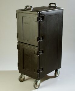 Carlisle FoodService Products Cateraide Insulated Front Loading Food Pan Carrier Double Carrier with Casters and Handles for Catering, Events, And Restaurants, Plastic, 10 Full Pans, Black 34 61GofcshJ3L