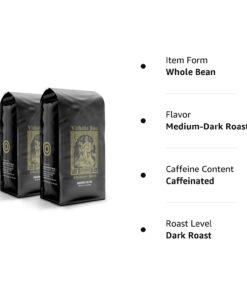 Death Wish Coffee Valhalla Java Odinforce Blend - Ground Dark Roast - Extra Kick of Caffeine- Arabica & Robusta Coffee Beans - Dark Roast Coffee - 2 Bags (12oz.) 24 61GpiDqOPVL