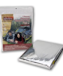 Grizzly Gear Emergency Survival Mylar Thermal 2 Person Sleeping Bag - Accommodates 2 Adults - 64" X 87" 1 Pack 9 61Gpxp81kIL