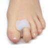 ZenToes Gel Toe Separators for Overlapping Toes, Bunions, Big Toe Alignment, Corrector and Spacer - 4 Pack (White) White 19 61GriGeJaKL