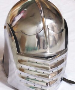 Alternative view of NauticalMart EUROPEAN ITALIAN CLOSE ARMOR HELMET MEDIEVAL KNIGHT VISOR HELMET COSTUME
