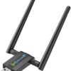 Wireless USB WiFi Adapter for PC: CXFTEOXK 1300Mbps WiFi USB, 802.11AC WiFi Adapter for Desktop PC, Dual Band WiFi Dongle Wireless Adapter for Windows11/10/8/7/Vista/XP, USB Computer Network Adapters