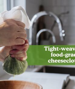 Regency Wraps 100% Cotton Cheesecloth for Basting Turkey, Canning, Straining, Cheesemaking, Natural Ultra-Fine, 9 sq ft, Pack of 4 Natural Ultra Fine 9 sq ft (Pack of 4) 13 61Gt4 i4TaL