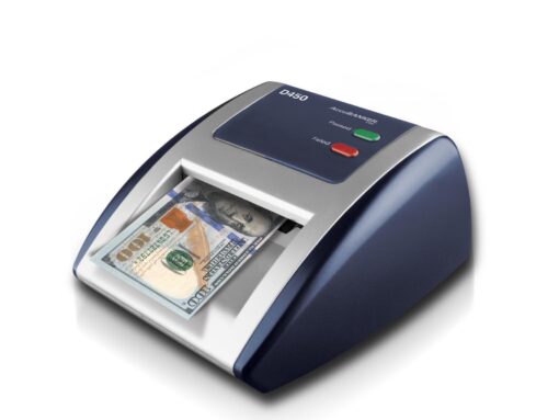 AccuBANKER D450 Counterfeit Money Checker Machine, Magnetic, Infrared, Watermark and Micro-Printing Detection in Less Than 1 Second with Audible and Visual Alert for Suspicious Bill