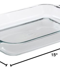 Pyrex Bakeware 4.8 Quart Oblong Baking Dish, Clear 6 61Gv4ZXICUL