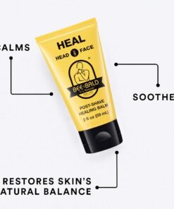 Bee Bald HEAL Post-Shave Healing Balm Immediately Calms & Soothes Damaged Skin, Treats Bumps, Redness, Razor Burn & Other Shaving Related Irritations, 2 Fl Oz 1 24 61GviktmtTL 1