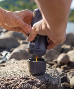 WACACO Nanopresso Portable Espresso Maker, Upgrade Version of Minipresso, 18 Bar Pressure, Small Travel Coffee Maker, Manually Operated. Perfect for Kitchen and Office Black 16 61GwyZ MEWL