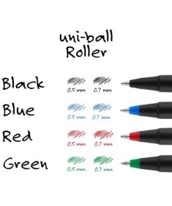 uni-ball Roller Rollerball Pens Fine Point Micro Tip, 0.5mm, Black, 12 Pack 27 61GxJhqfY6L