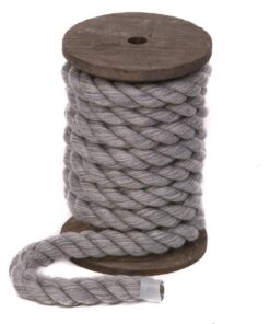 Ravenox Natural Twisted Cotton Rope | Made in The USA | Strong Triple-Strand Cordage for Sports, Décor, Pet Toys, Crafts, Macramé & Indoor Outdoor Use| by The Foot & Diameter (Multiple Color) Gray 1/2 Inch x 50 Feet 15 61GxiDPsulL 6