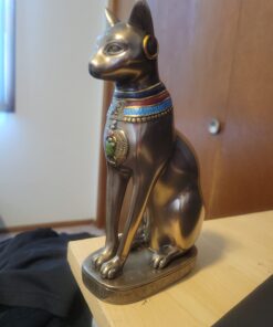 Top Collection Goddess Bastet Statue - Ancient Egyptian Goddess of Protection Sculpture in Premium Cold Cast Bronze - 8-Inch Collectible Fertility Cat Figurine 54 61GyWk7rXUL